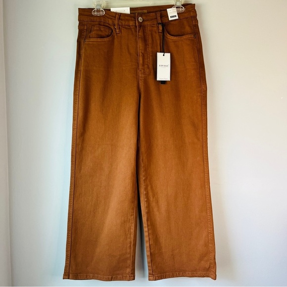 Judy Blue Dyed High Waisted Wide Crop Jeans - Picture 3 of 11